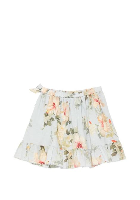 Gonna con stampa ZIMMERMANN KIDS | 4022SSS263BLUE HIBISCUS